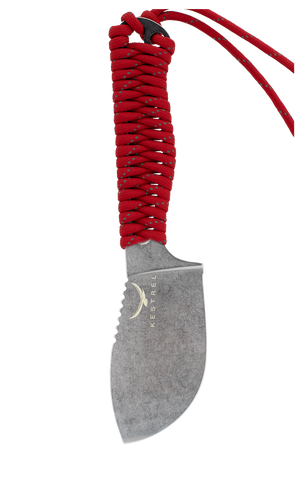 Kestrel Skeleton Skinner 2.0, 36g ultralight skinning knife, imperial red paracord wrap