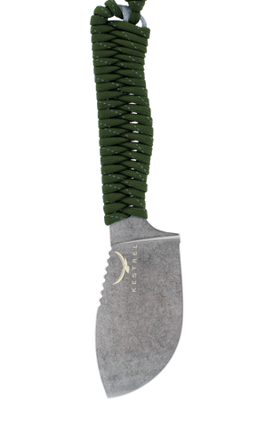 Kestrel Skeleton Skinner 2.0, 36g ultralight skinning knife, olive drab paracord wrap
