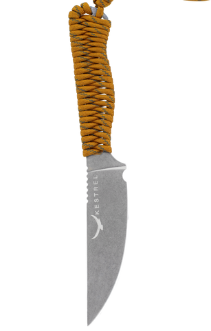 Kestrel Ovis Skeleton 2.0 ultralight hunting knife, neon yellow paracord